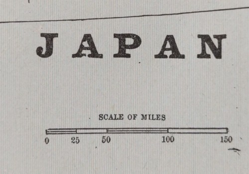 Vintage 1900 japan map - vintage, 11"x14"