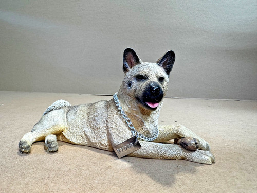 Fawn akita dog figurine cake - akita,