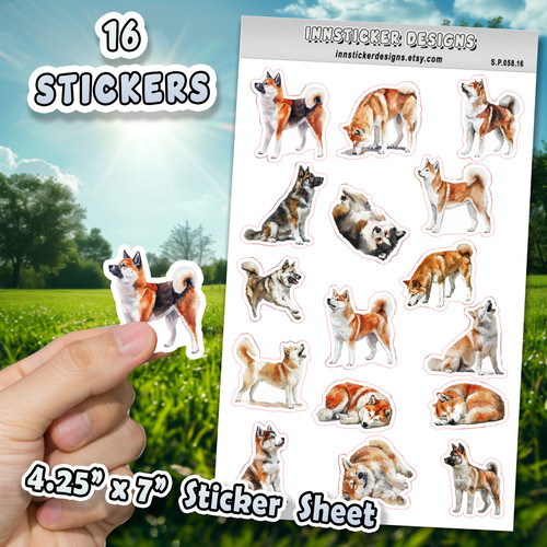 Akita dog stickers for - akita,